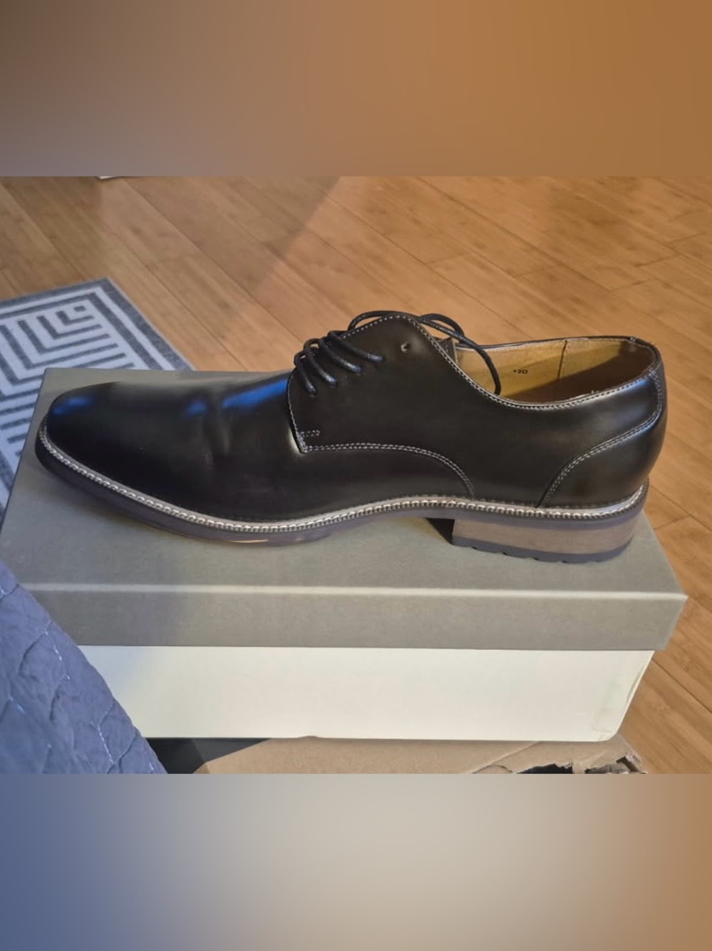 Joseph Abboud Classic Black Men's Lace-Up Dress Shoe